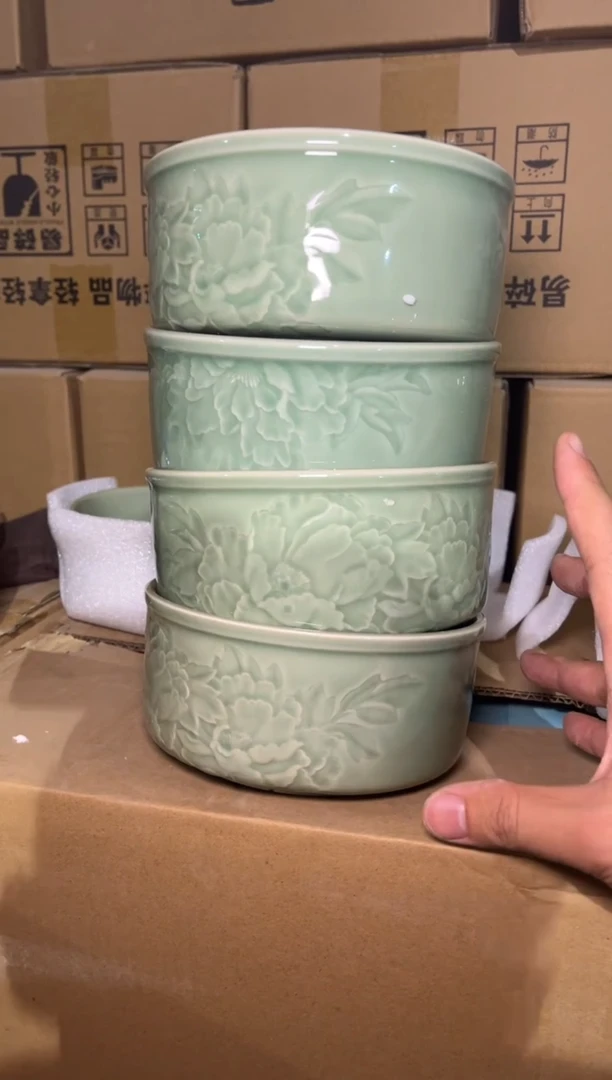 瓷微瑕大号保鲜碗4只