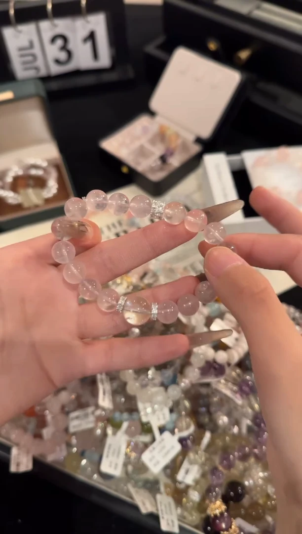 水晶手链合金粉水晶x2112