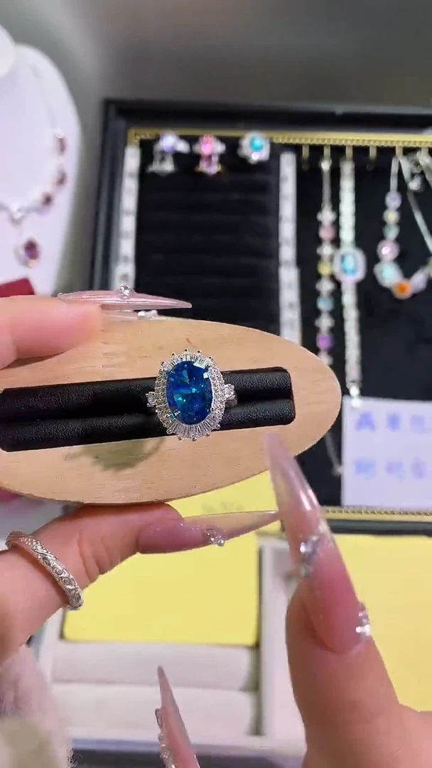 锆石铜合金6号 10*14蛋形 冰花空托