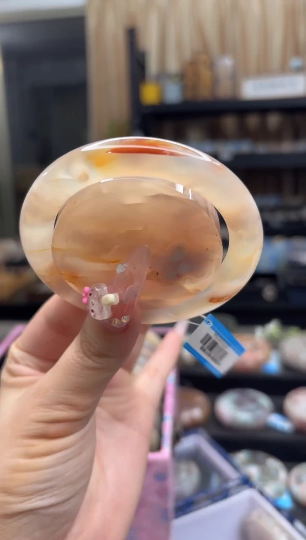 未镶嵌手镯石英质玉221(55圈赠送镯心)