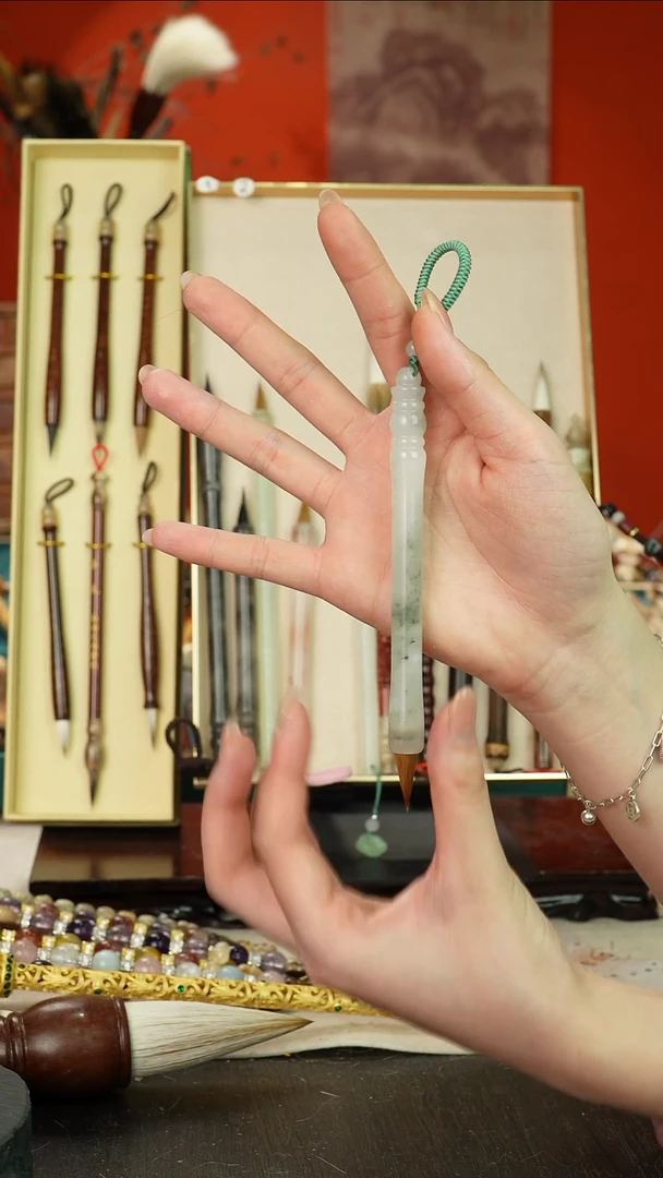 113号闪孤品高货毛笔链接 清水试笔 蘸墨不退