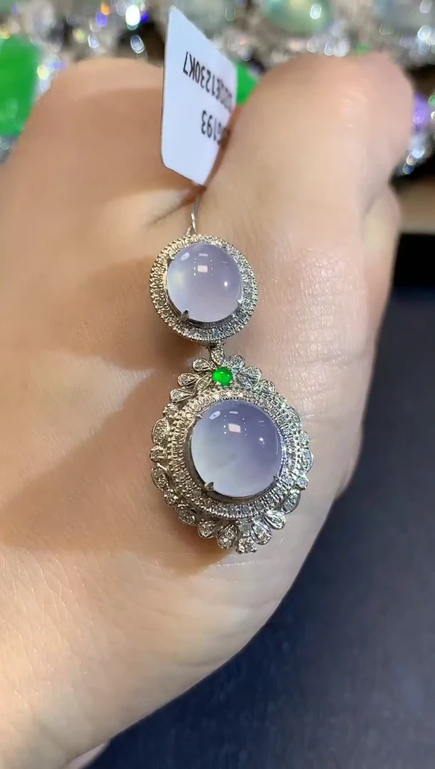 吊坠(不含链)18K金镶嵌翡翠S15