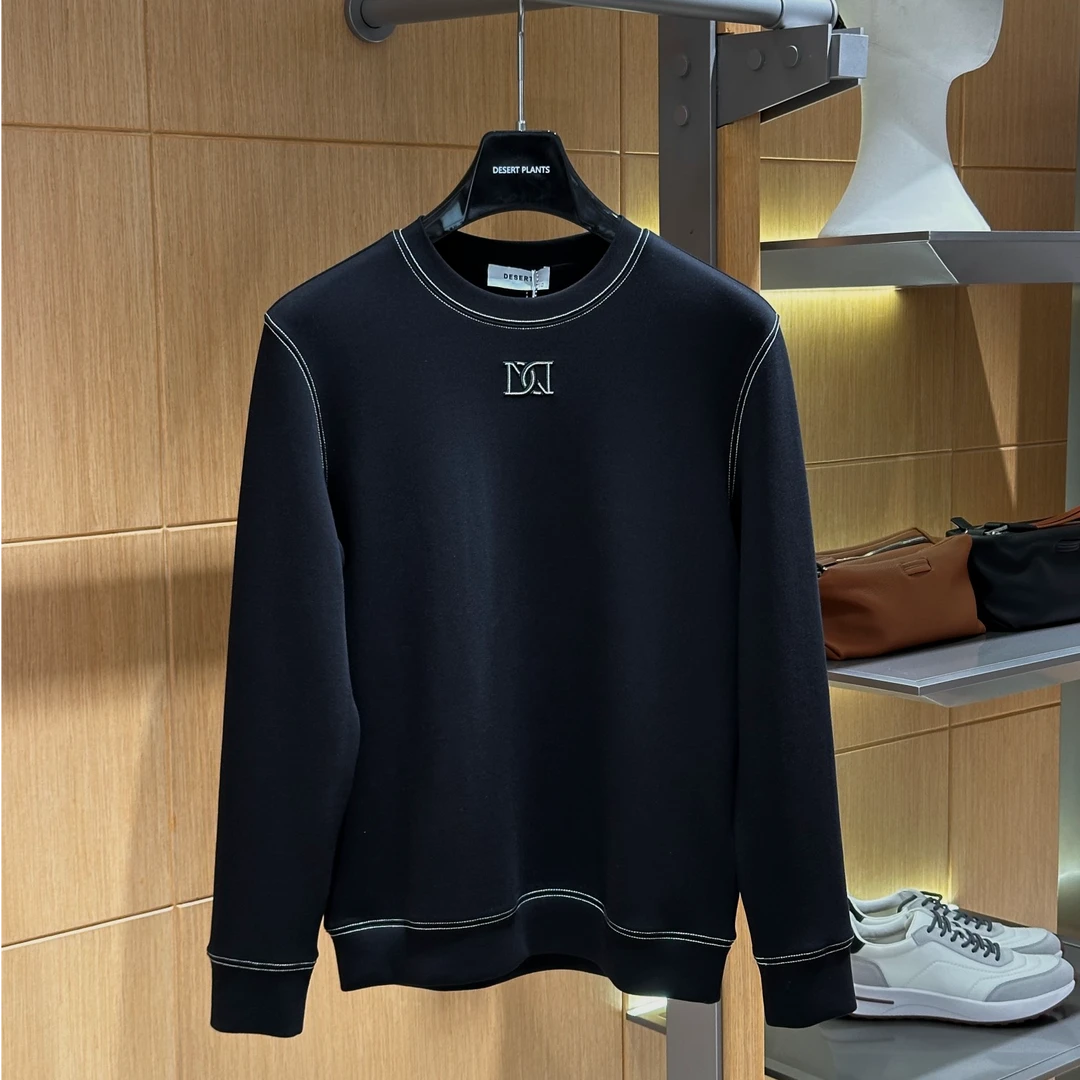 帝标男装|迪赛普澜秋冬3D立体logo简约潮流百搭莫代尔卫衣25B7670