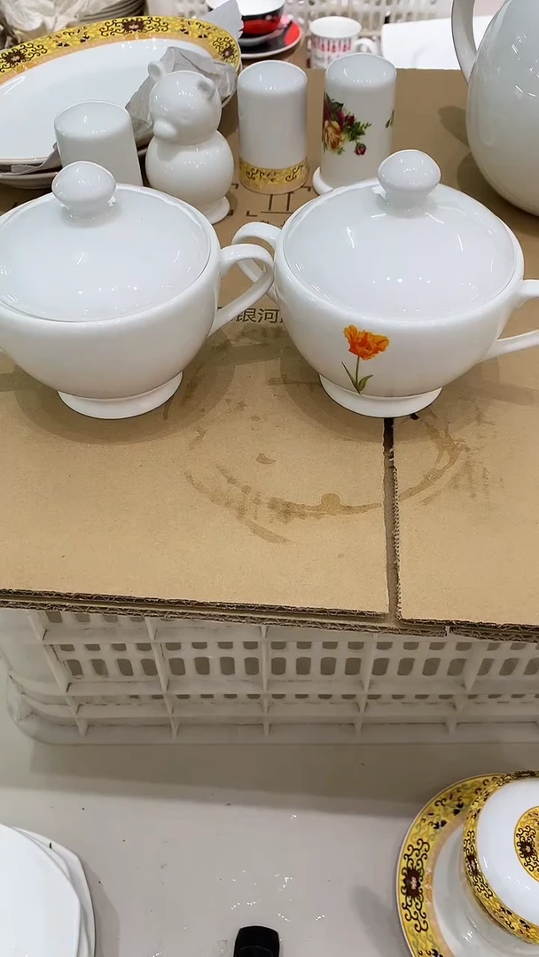 2个糖缸隆达骨质瓷