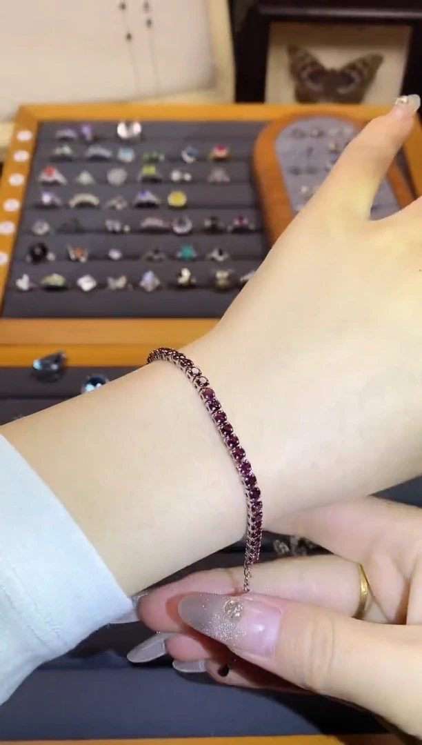 【闪购商品】水晶手链银S925镶嵌A8