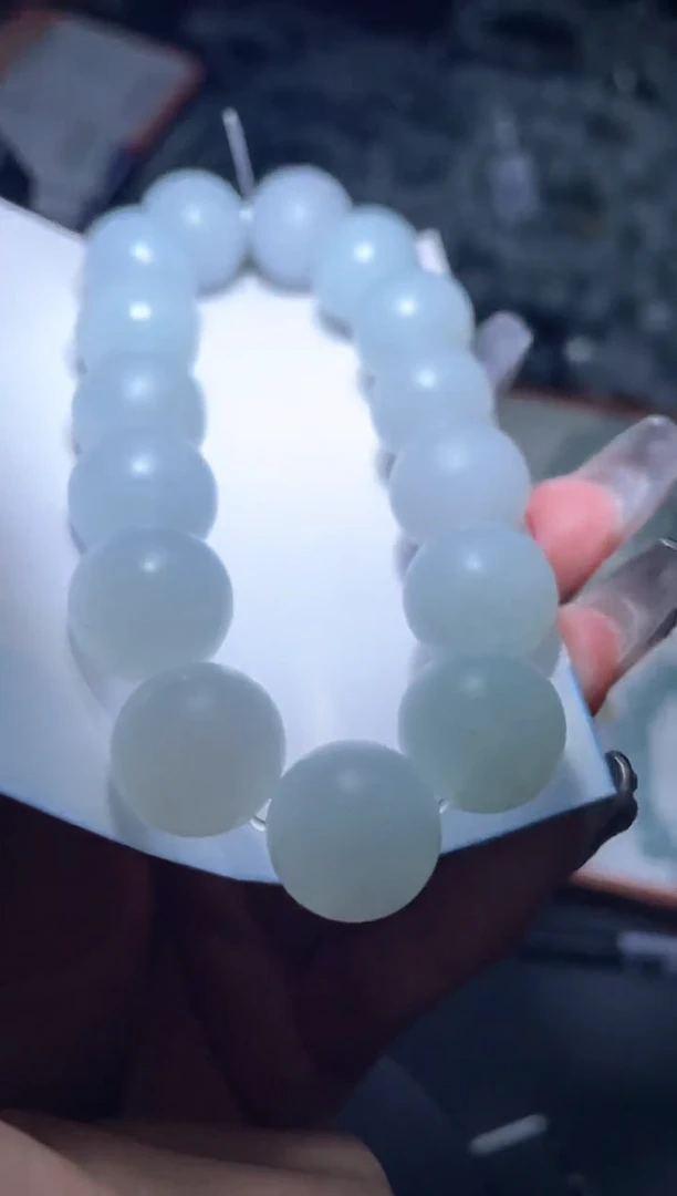 定制翡翠未镶嵌天然缅甸A货翡翠手串23