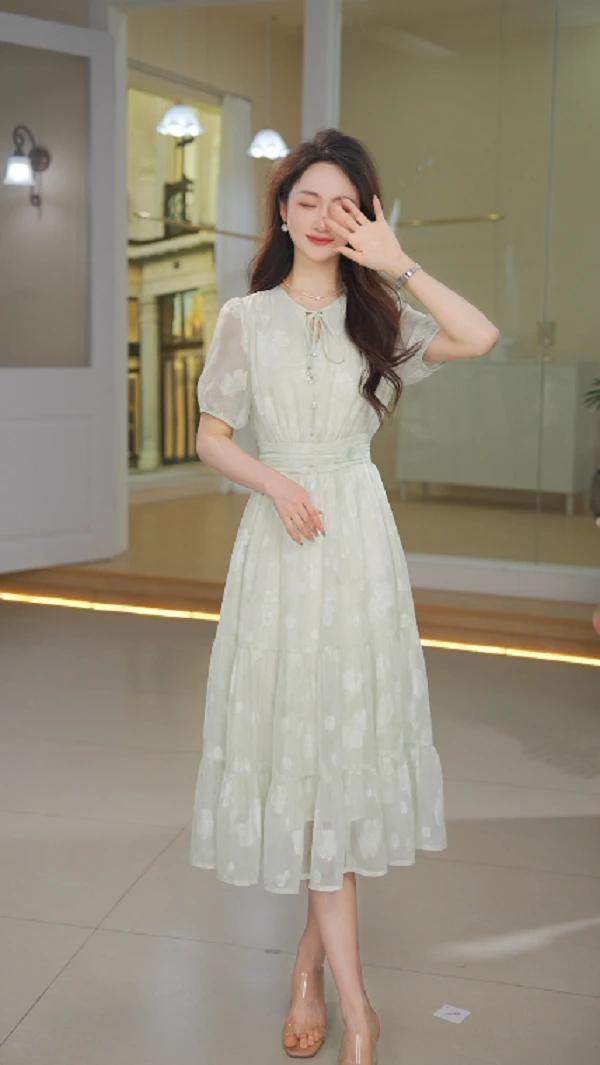 【编号36】苏醒的乐园气质长款复古小众连衣裙裙子SXL25213