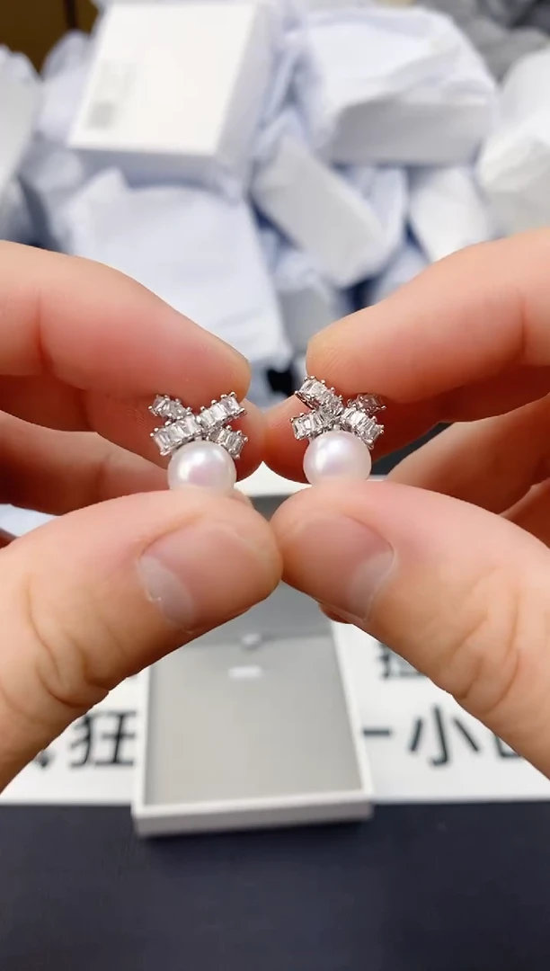 未镶嵌耳饰淡水珍珠ed1025