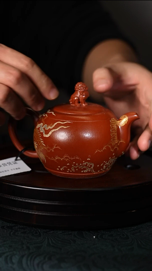 茶壶紫砂刘红仙朱泥大红袍紫砂壶