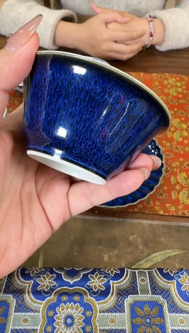 【闪购商品】杯永明尚玩刘霞内宝相撇口杯