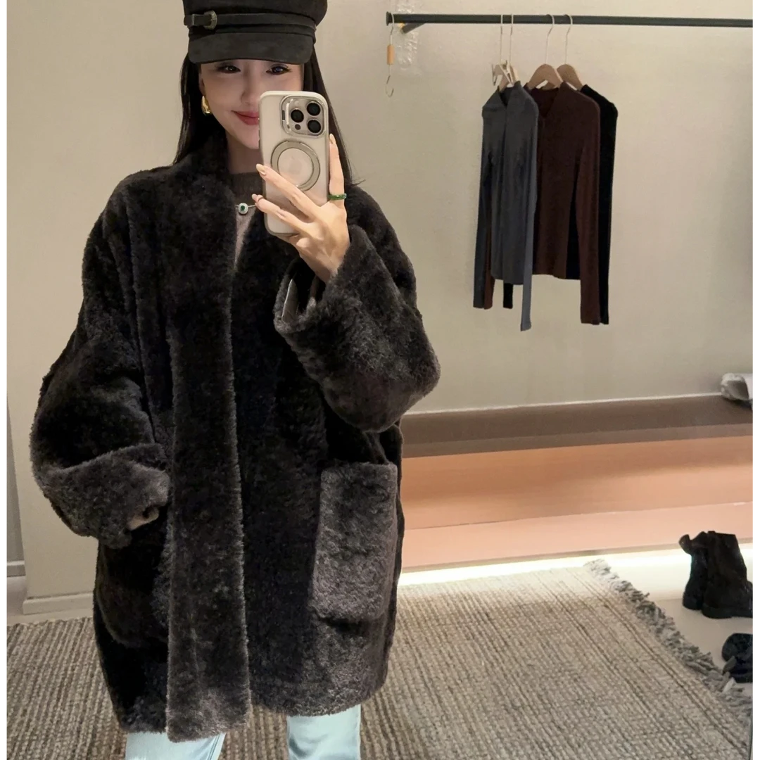 95新 MaxMara 38码/2411138/光面两面穿大衣/23060