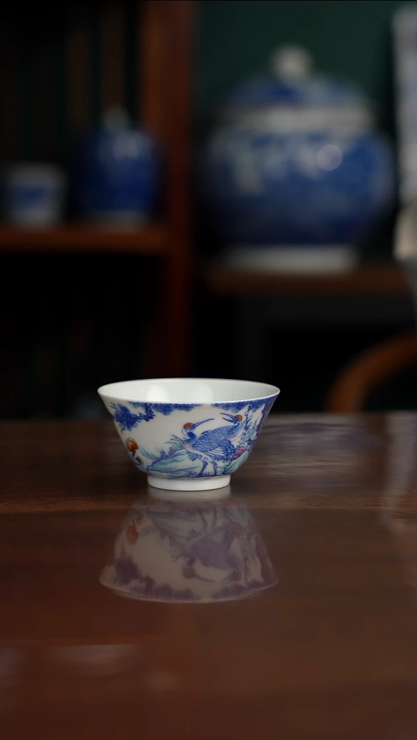 空山明月 新斗彩 松鹤延年