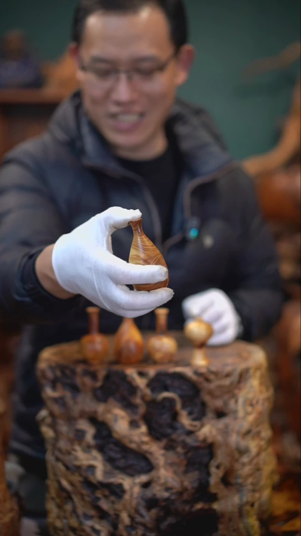 【闪购商品】枣木雷击枣木崖柏木小花器