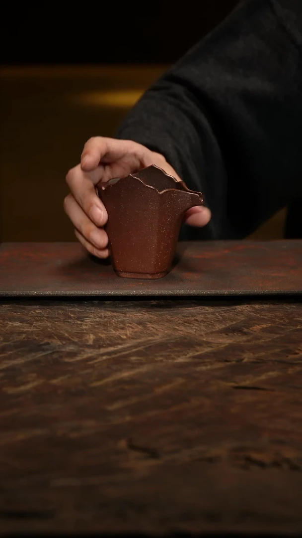 茶壶紫砂菱花公道紫泥