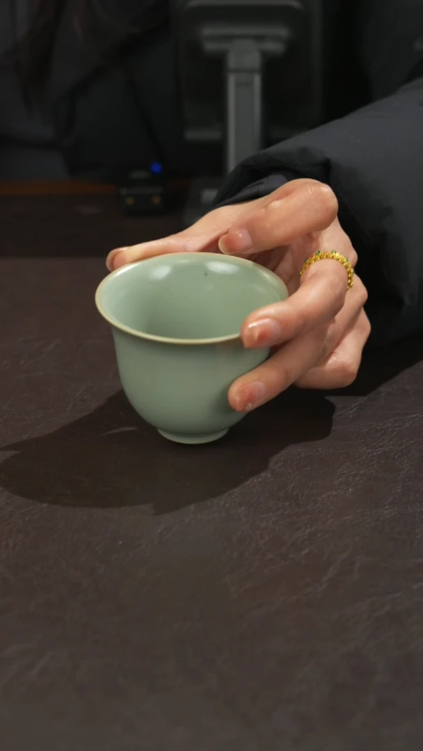 瓷宣宝汝瓷原矿原釉手工作品微瑕