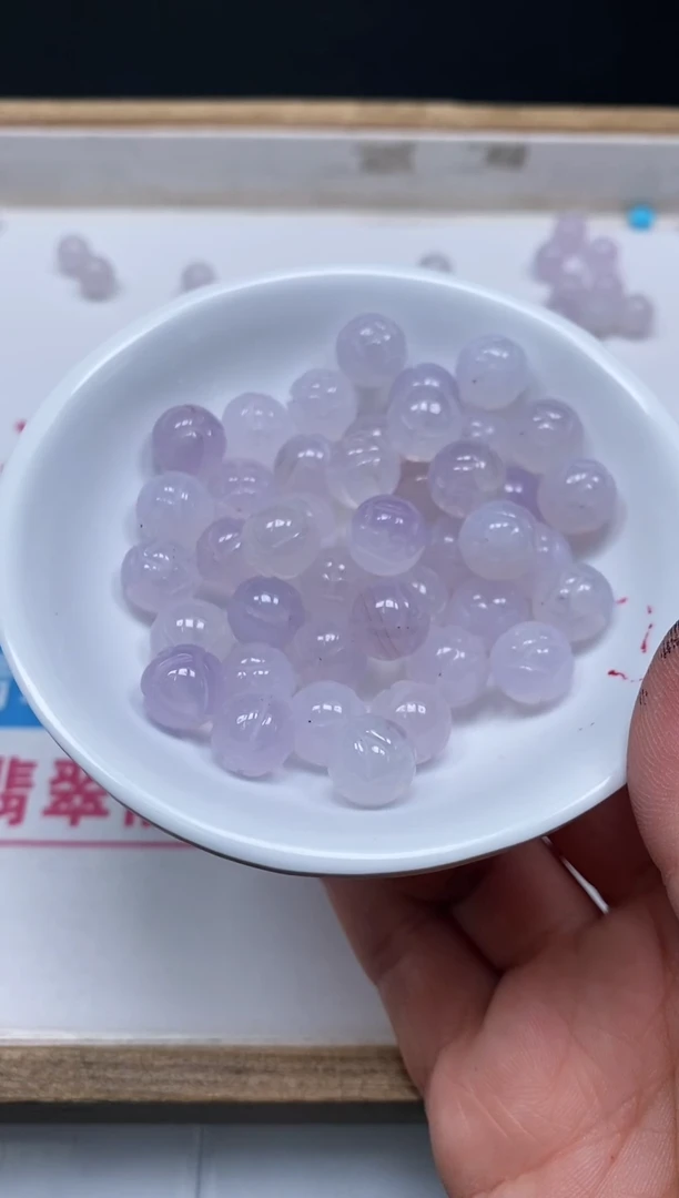 南红玛瑙散珠未镶嵌M750 紫荔枝冻 莲花珠10mm 5个9.9元