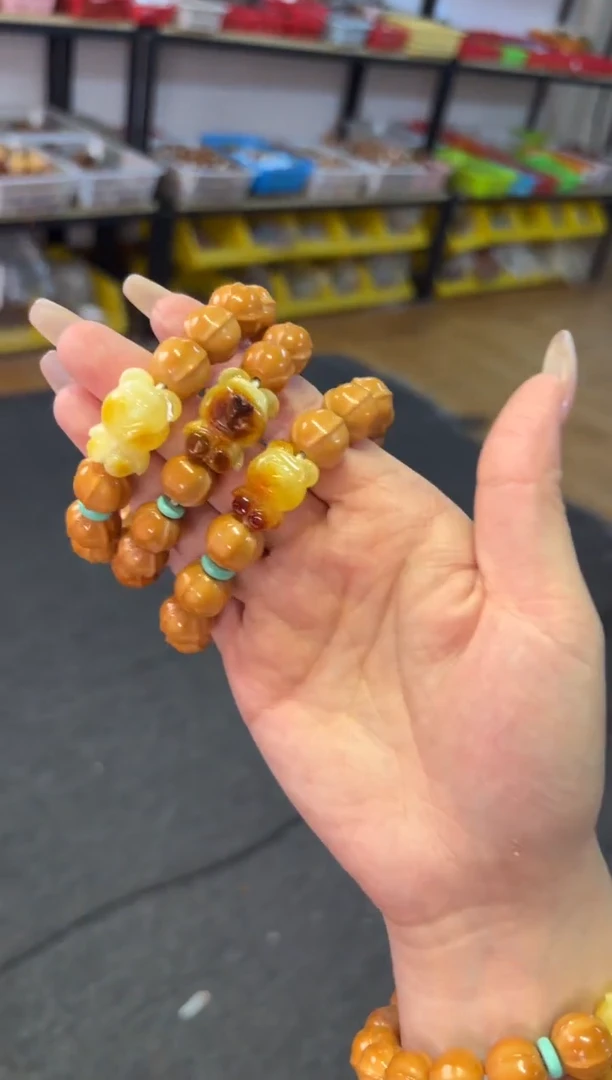 【闪购商品】菩提根/象牙果吊坠12mm猴头鲨鱼背小熊单圈