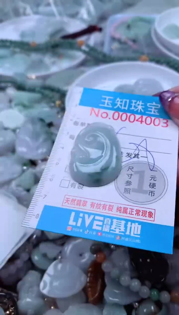 翡翠未镶嵌吊坠(不含链)4003