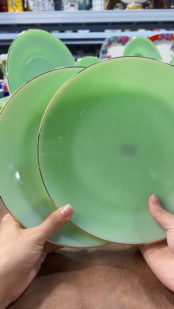 玉瓷9英寸西餐盘2只景德镇