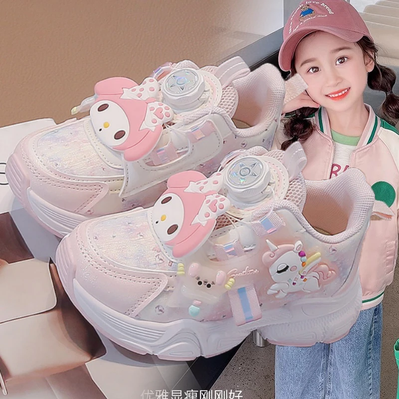 女童运动鞋2025秋季新款儿童鞋时尚软底休闲板鞋中大童女孩卡通鞋