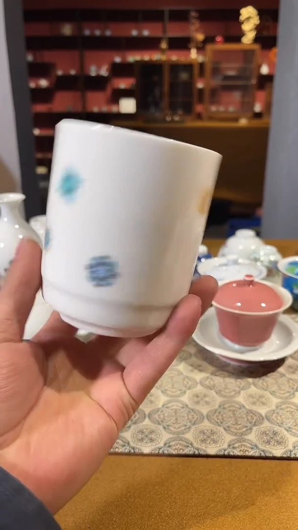 景德镇敦煌团花马克杯