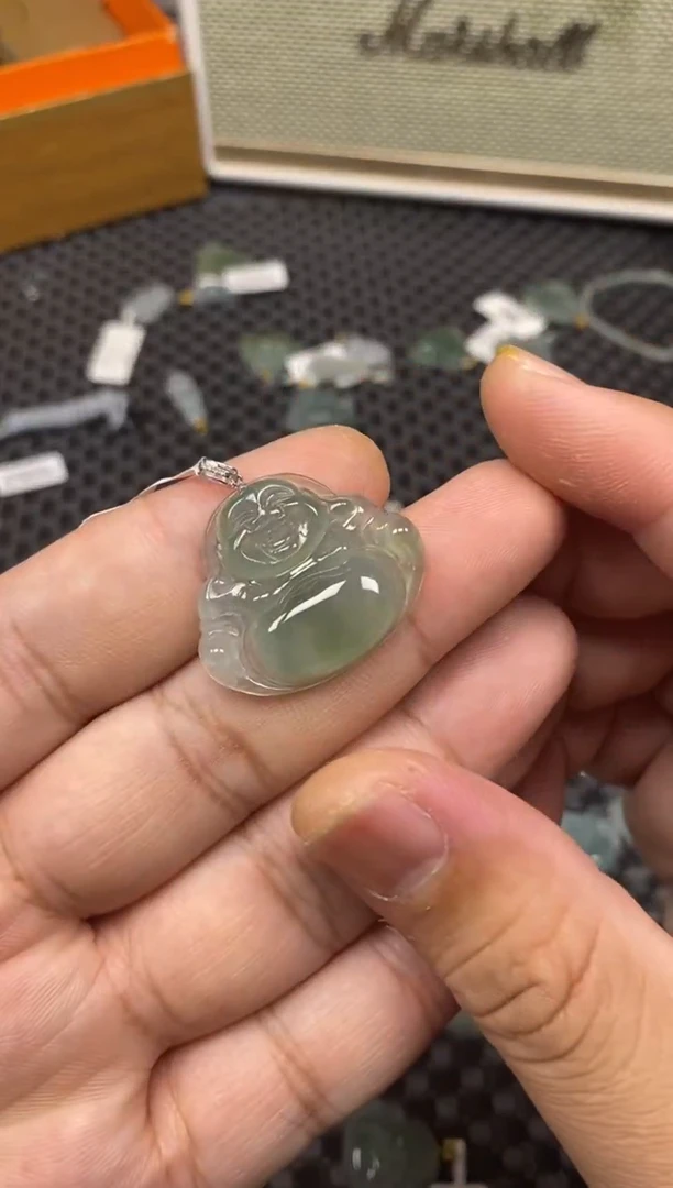 【闪购商品】翡翠吊坠(不含链)18K金镶嵌53753