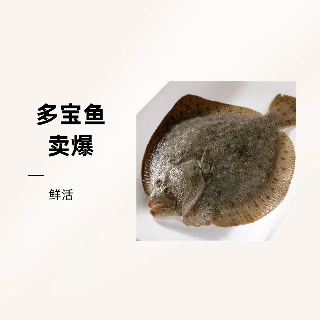 多宝鱼1.3斤左右（处理好发货，到手冰鲜状态）炸鱼
