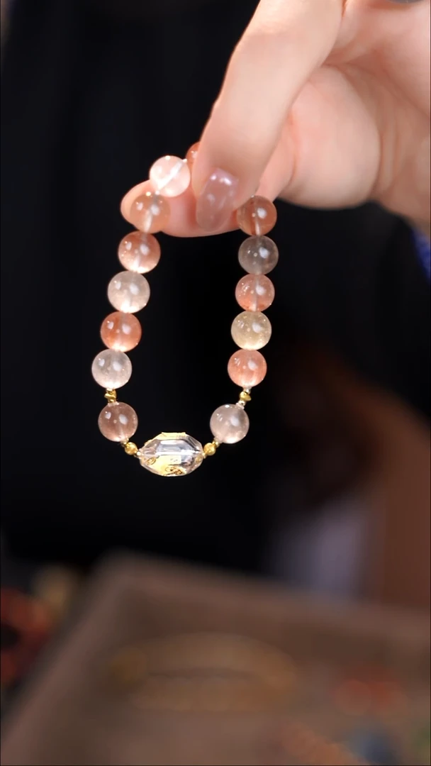 18K金镶嵌手链水晶@