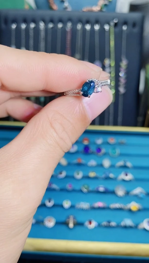 【闪购商品】碧玺戒指银S925镶嵌1121