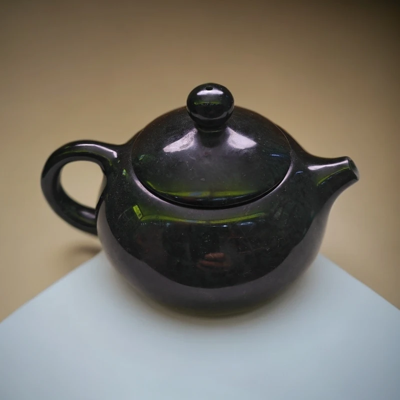 西藏 仓珍家 药王石西施壶手工黑色