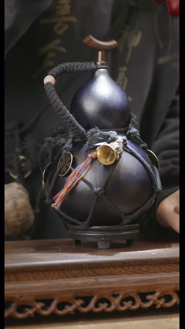 【闪购商品】170号精品天然大漆工艺防渗内胆酒葫芦~