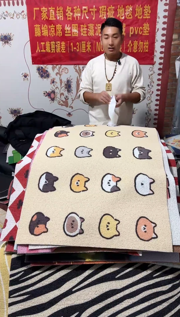 不退不换丝圈瑕疵地垫80*120cm603