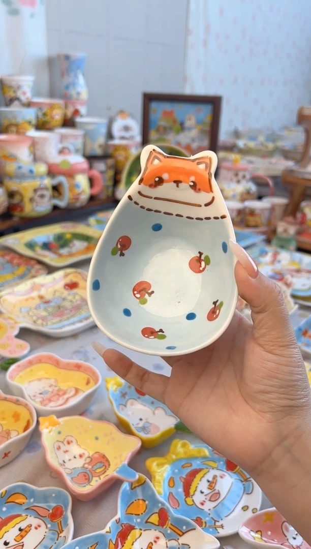 摆件陶景德镇陶瓷手绘微瑕