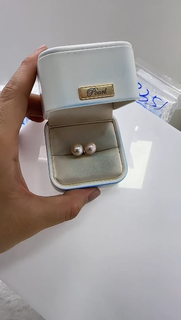【闪购商品】淡水珍珠DA银S925镶嵌b640 白珠耳钉10
