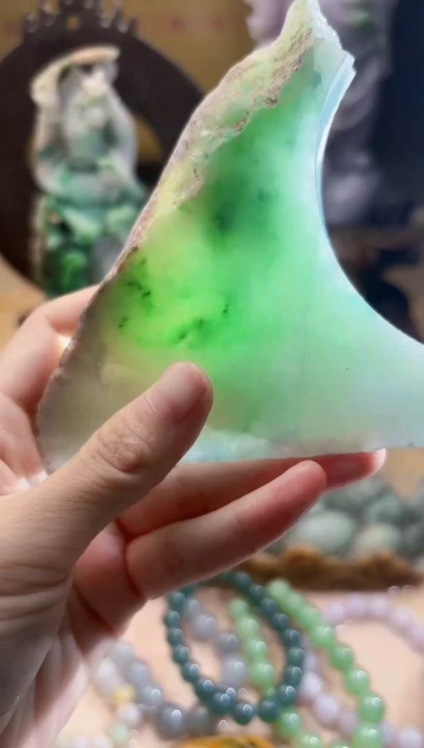 未镶嵌挂件翡翠A货柠优7441