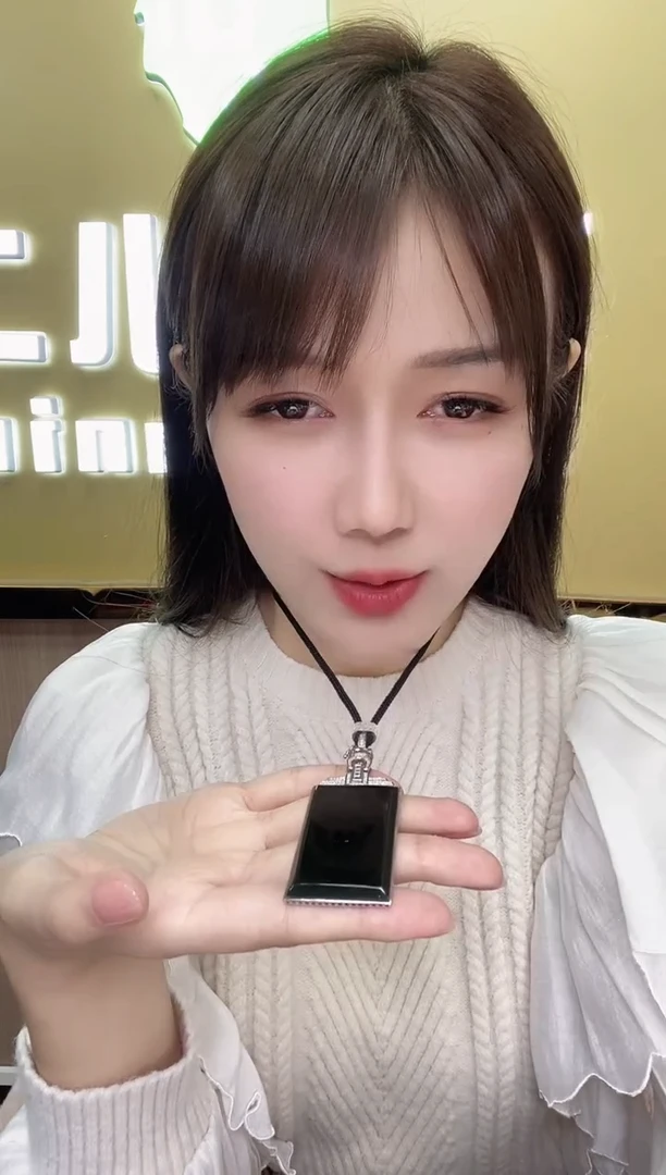 颈饰银S925镶嵌和田玉376317/和田玉无事牌  多样性一件发