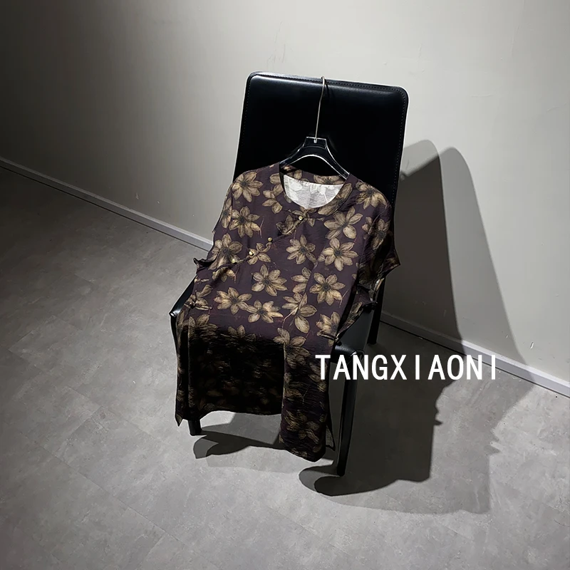 【水墨七星花】天&丝丝麻麻子上衣  慵懒版