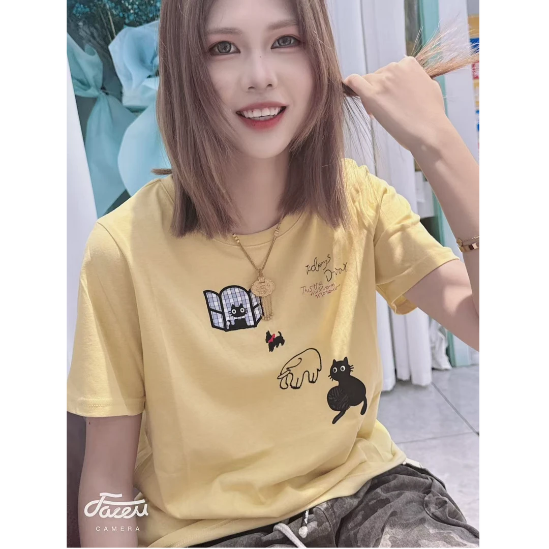 66888 韩版洋气短袖女2025夏季舒适短袖上衣