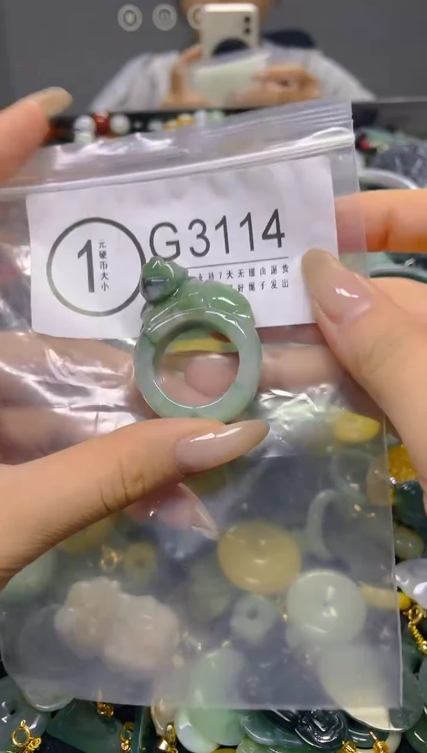 颈饰未镶嵌翡翠20.9MM/ G /翡翠A货，一件也是批发价