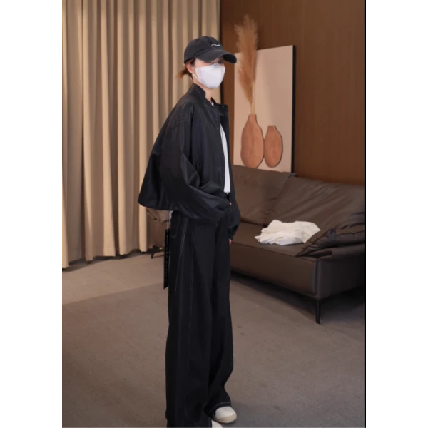 休闲时尚皮衣外套百搭设计感宽松女显瘦时髦高级感 22669