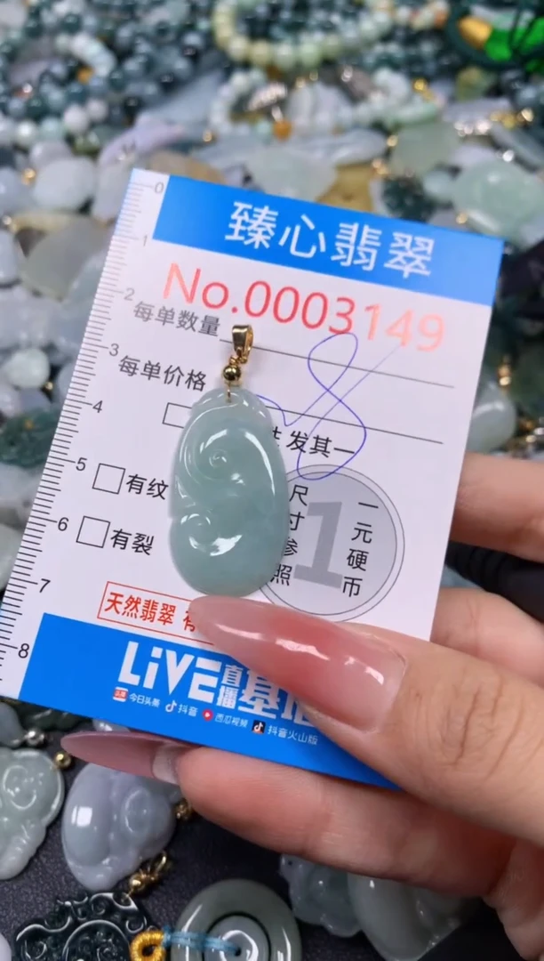【闪购商品】翡翠颈饰未镶嵌含绳0003149