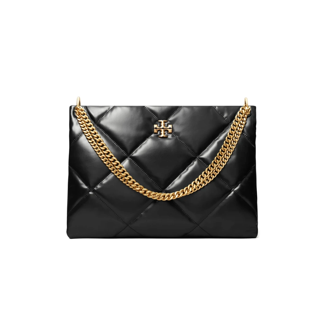 TORY BURCH/汤丽柏琦Kira菱格绗缝纳帕皮革手提单肩包 155235-001