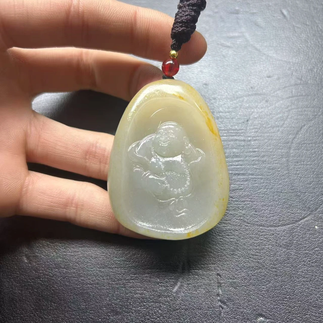 新疆和田玉弥勒佛佛公挂件