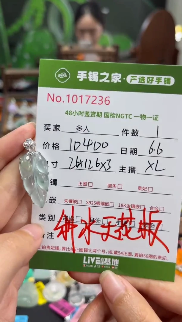 翡翠18K金镶嵌颈饰多人