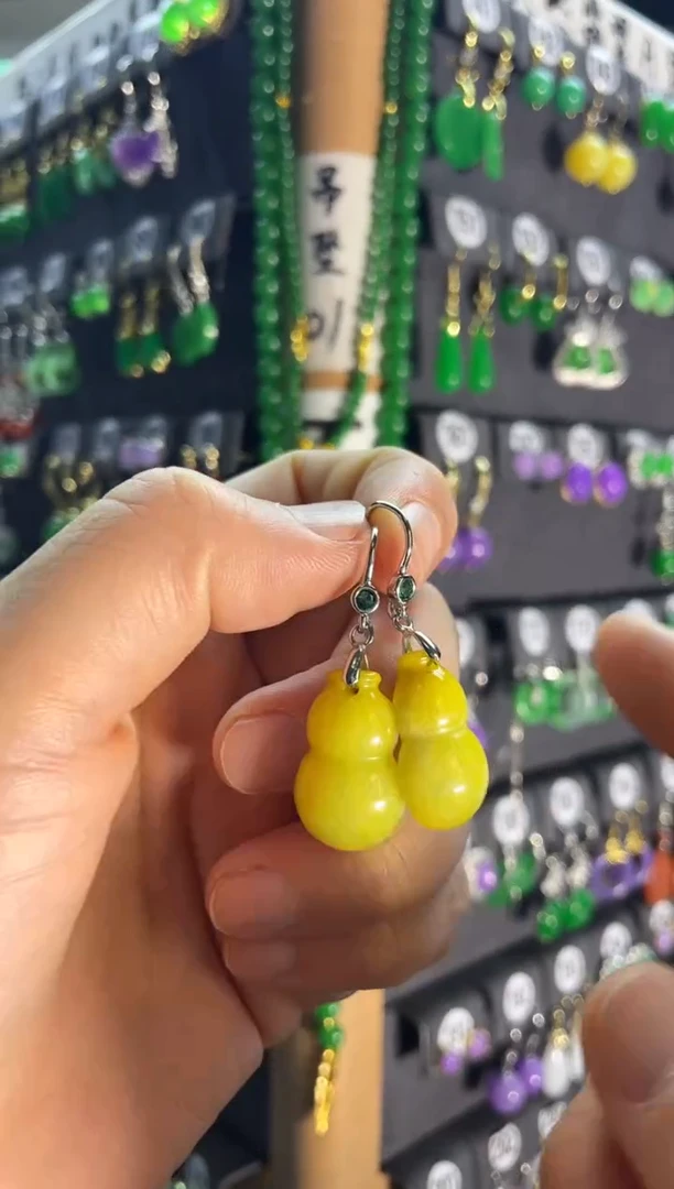 【闪购商品】翡翠耳饰银S925镶嵌285...