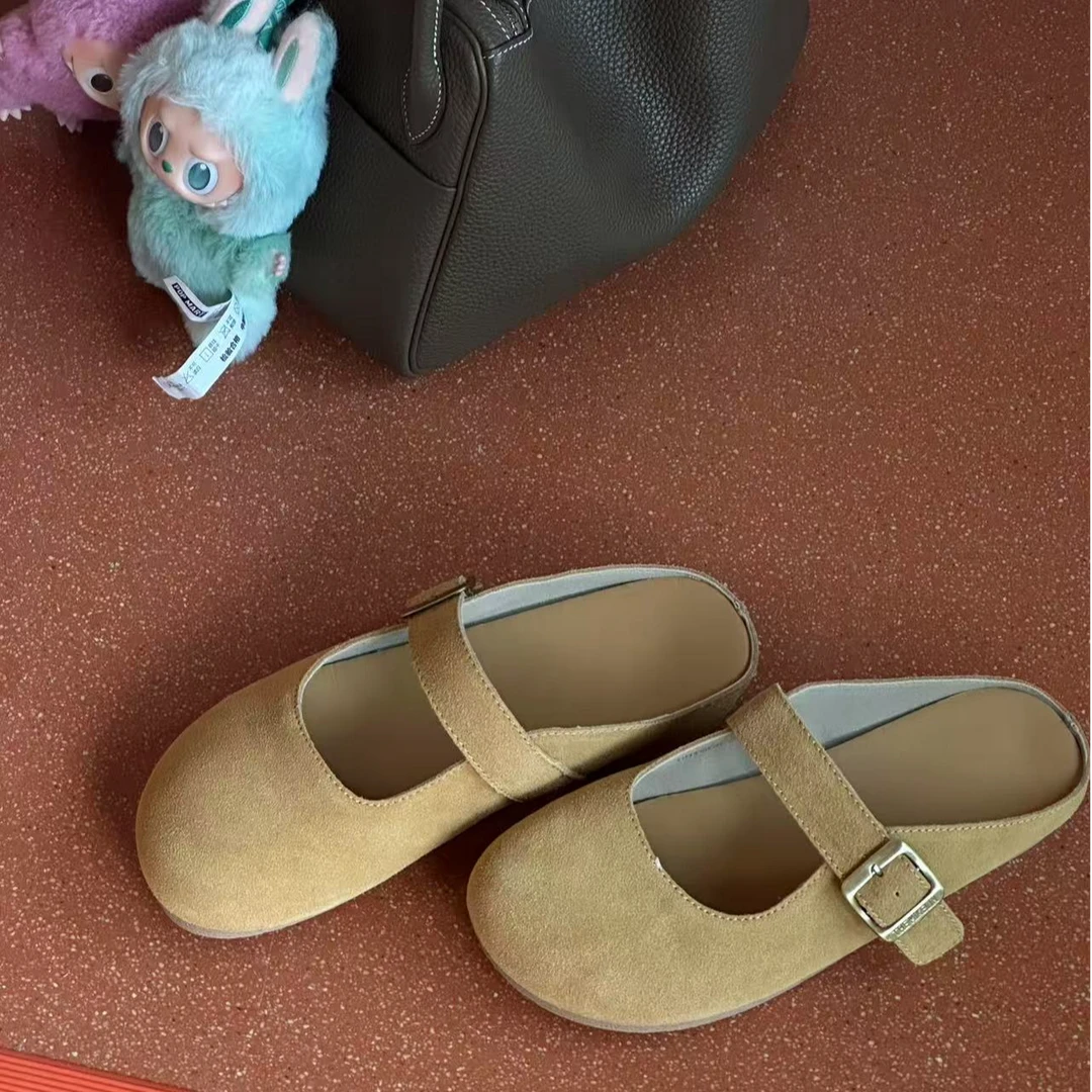 RZ清仓款奶黄色勃肯拖鞋