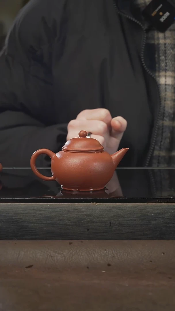 茶壶紫砂水平，朱泥，130cc