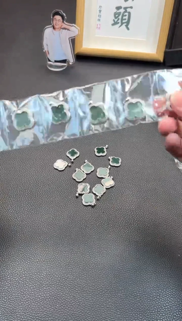 翡翠银S925镶嵌吊坠(不含链)H008TG030多样性发一