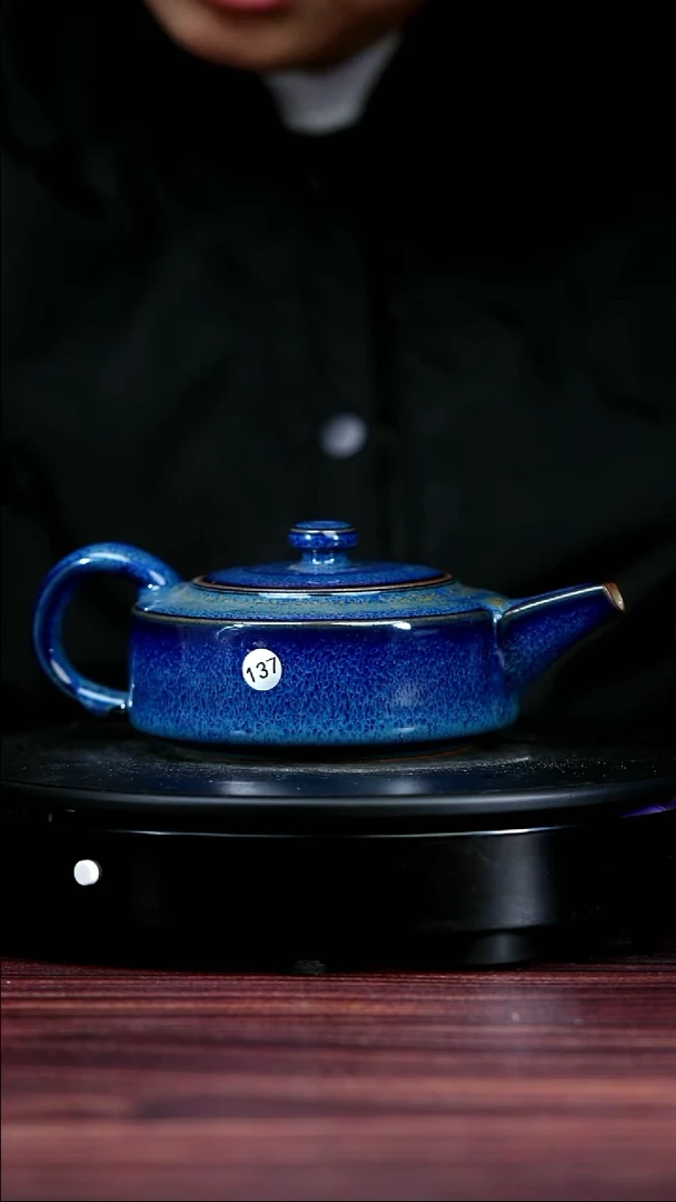 137#段晓辉一级品原矿钧瓷周盘壶