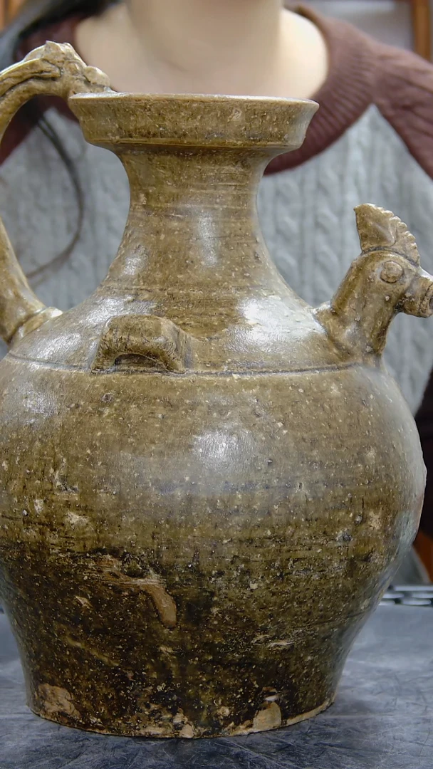 瓶越窑鸡首壶#1446#